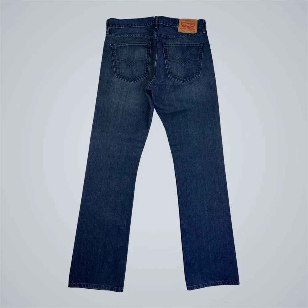 Levis 527 Slim Bootcut Jeans Mens 34x34 Dark Wash Indigo Denim 05527-0248